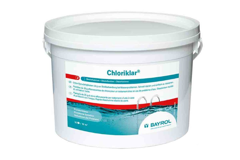 4531114 Bayrol, ХЛОРИКЛАР (Chloriklar), быстрорастворимый хлор для дезинфекции воды, 5 кг ведро, табл.20гр